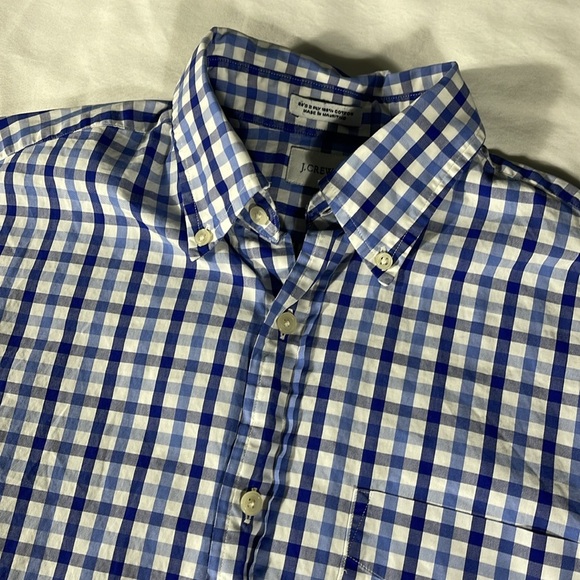 J. Crew Other - J. Crew mens blue gingham checkered plaid long sleeve button down shirt - size S